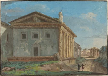 Tempio della Fortuna Virile avec le Tempio di Vesta au loin