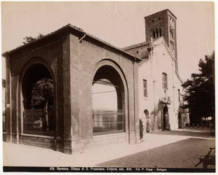 Église Saint-François, Ravenne, Émilie-Romagne, Italie, photographie de Pietro Poppi, Bologne, vers 1900