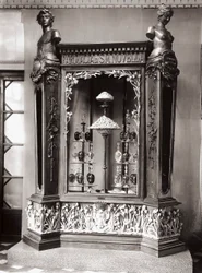 Vitrine, Officina Profumo, Farmaceutica di Santa Maria Novella, Florence, Italie