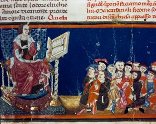 Un maître et ses élèves, miniature de l