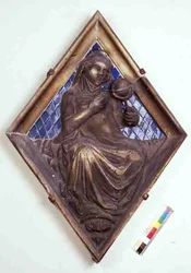 Astronomie, carreau en relief du Campanile (marbre et céramique)