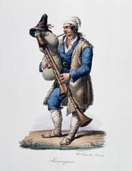 Joueur de cornemuse, Italie
