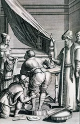 Saignée dans les jambes, de Medicina Aegyptiorum par Prospero Alpini, publié 1745