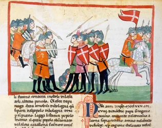 Les Bolonais vaincus à Ponte San Broccoli par le Comte de Montefeltro
