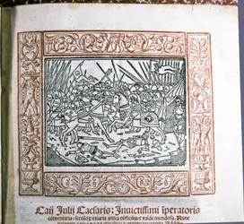 CAESAR Gaius Iulius : Illustration des "Commentarii de Bello Gallico" de César, c.1511