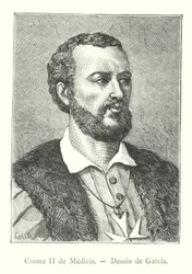 Cosme II de Médicis, Dessin de Garcia (gravure)
