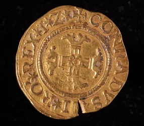 Monnaie de la République de Gênes : quadrupla en or. Diamètre 32 mm. 1616. verso. Gênes Musei di Strada Nuova (inv, M6459)
