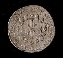 Monnaie de la République de Gênes : pièce de cinq écus en argent. 1693. Avers
