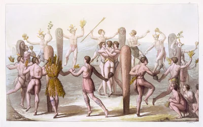 Danses des habitants natifs de Virginie, c.1820