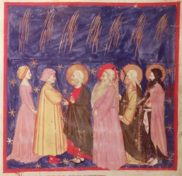 Dante et Béatrice avec les Saints du Paradis, de La Divine Comédie de Dante Alighieri (1265-1321)