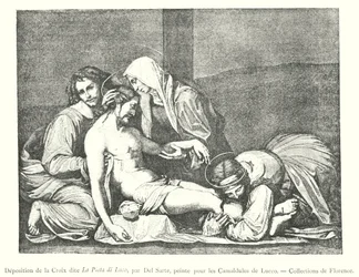 Déposition de la Croix dite La Pietà di Luco, par Del Sarto, peinte pour les Camaldules de Lucco, Collections de Florence