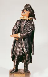 Docteur Balanzone, du Théâtre Séraphin (bois polychrome)