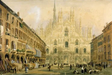 Place du Dôme et Cathédrale de Milan. 1811.
