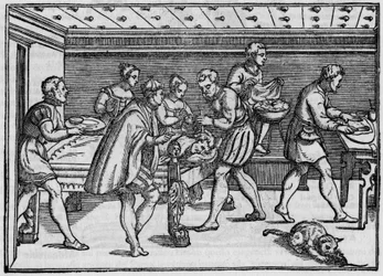 Gravure de 1574 dans « Della Cirurgia » par Giovanni Andrea dalla Croce, chirurgien italien