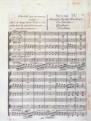 Première page de la partition de Lodoiska, opéra de Luigi Cherubini