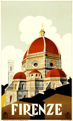 Affiche de voyage de Florence, vers 1930 (lithographie)