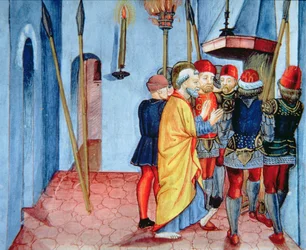 Fol.107v Pierre renie le Christ