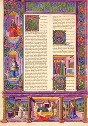 Fol.157v Deuxième Évangile de Luc, de la Bible de Borso d