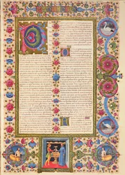 Fol.208r Lettre de Saint Paul à Timothée, de la Bible Borso d