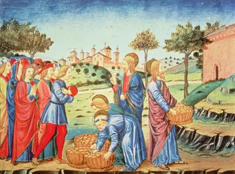 Christ et le miracle des cinq pains et deux poissons