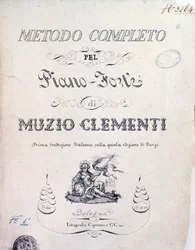 Frontispice du manuel, Méthode complète pour le piano par Muzio Clementi