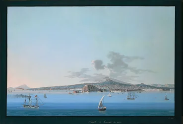 Vue générale de Naples depuis la mer