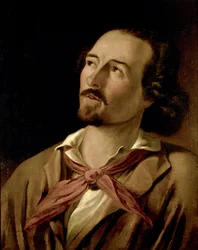 Goffredo Mameli (1827-1849) poète et patriote du Risorgimento italien. Peinture anonyme du XIXe siècle. Museo del Risorgimento Milano