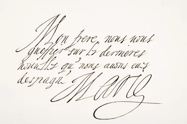 Écriture et signature de Marie de Médicis