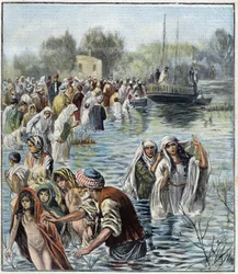 Semaine sainte au bord du Jourdain - dans "La Tribuna Illustrata" (en anglais)