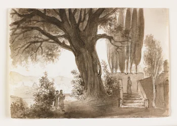Paysage italien avec chêne, début du 19ème siècle