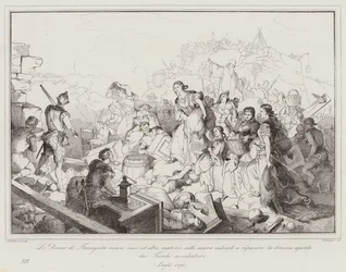 Les femmes de Famagouste apportent des pierres et d