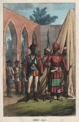 Les cipayes, armée composée d