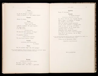 Libretto della Tosca par Giacomo Puccini, Edition Ricordi, Italie