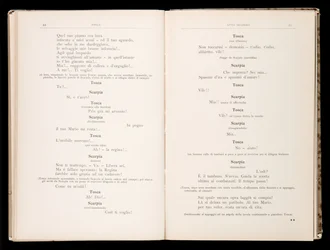 Libretto della Tosca par Giacomo Puccini, Edition Ricordi, Italie
