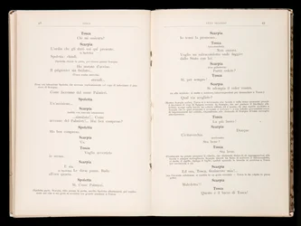 Libretto della Tosca par Giacomo Puccini, Edition Ricordi, Italie