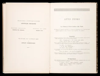 Libretto della Tosca par Giacomo Puccini, Edition Ricordi, Italie