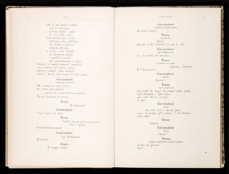 Libretto della Tosca par Giacomo Puccini, Edition Ricordi, Italie