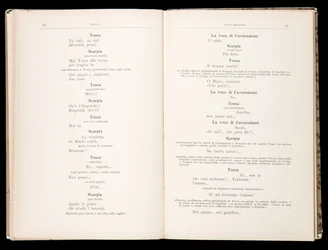 Libretto della Tosca par Giacomo Puccini, Édition Ricordi, Italie