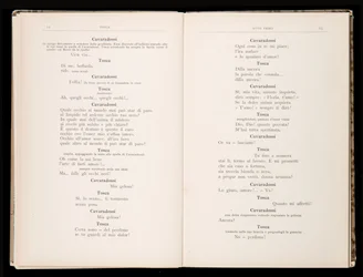 Libretto della Tosca par Giacomo Puccini, Édition Ricordi, Italie
