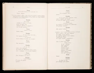 Libretto della Tosca par Giacomo Puccini, Édition Ricordi, Italie