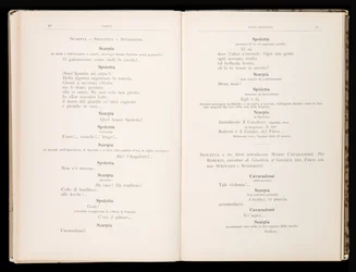 Libretto de Tosca, Édition Ricordi, Italie