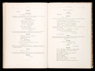 Libretto de Tosca, Édition Ricordi, Italie