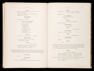 Libretto de Tosca, Édition Ricordi, Italie