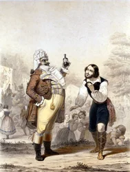 Luigi Lablache et Mario di Candia dans une scène de l