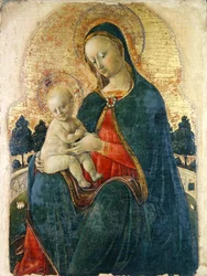 Madone et Enfant dans un Jardin, Peintre Vénitien