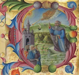Moïse prêchant aux Israélites, Sienne, 2ème moitié du 15ème siècle