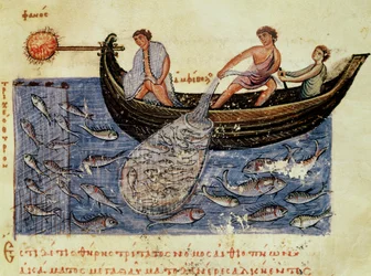 Pêche au filet, illustration de l