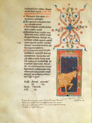 Ms Latin 7272 fol 113 Page de calendrier illuminée pour avril