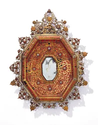 Cadre octogonal de miroir, Trapani, première moitié du 17ème siècle