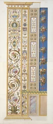 Panneau de la Loggia de Raphaël au Vatican, de Delle Loggie di Rafaele nel Vaticano, gravé par Giovanni Ottaviani
